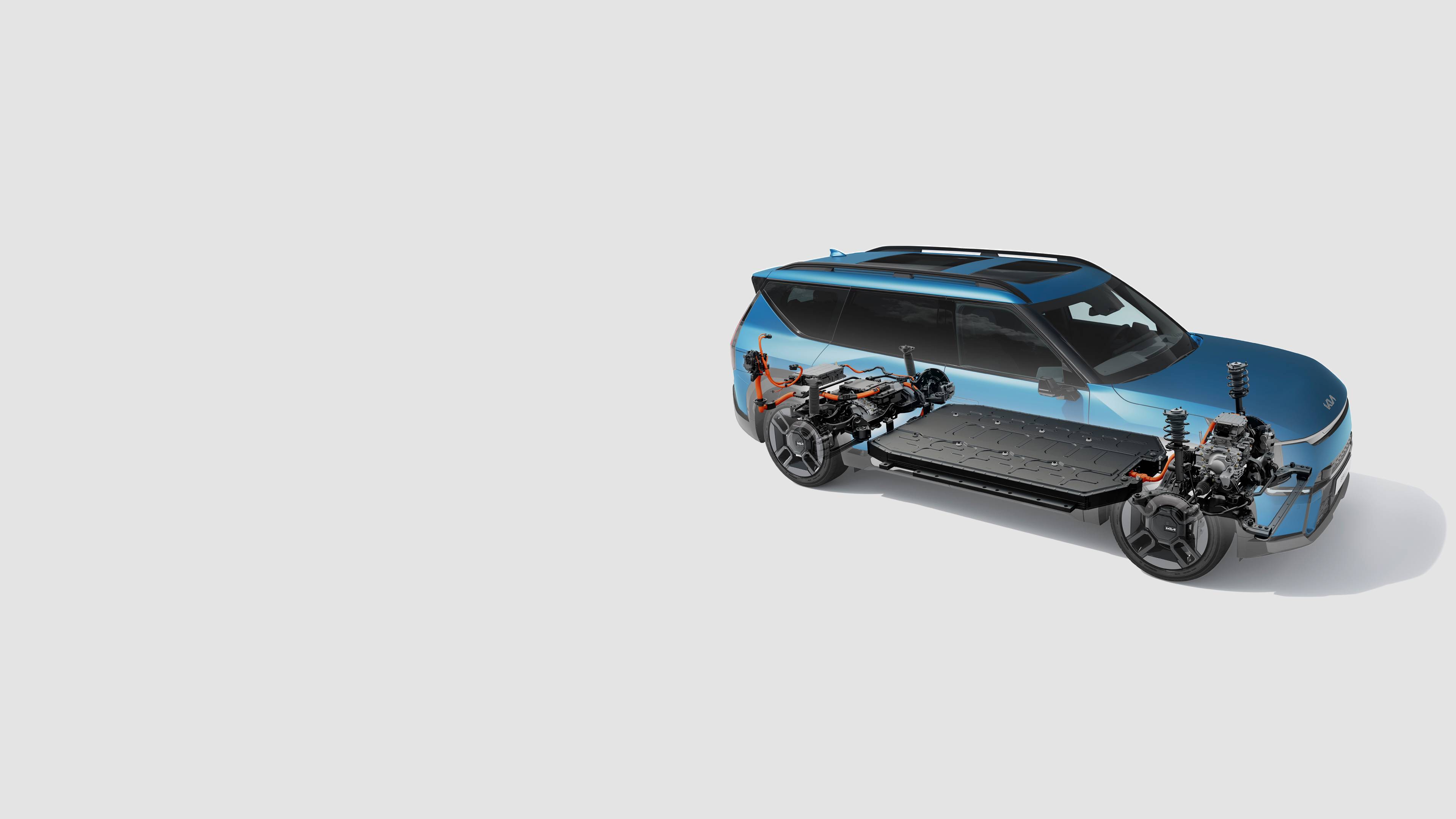 Kia EV9 tem 2 Motorizações elétricas e 2 níveis de equipamento